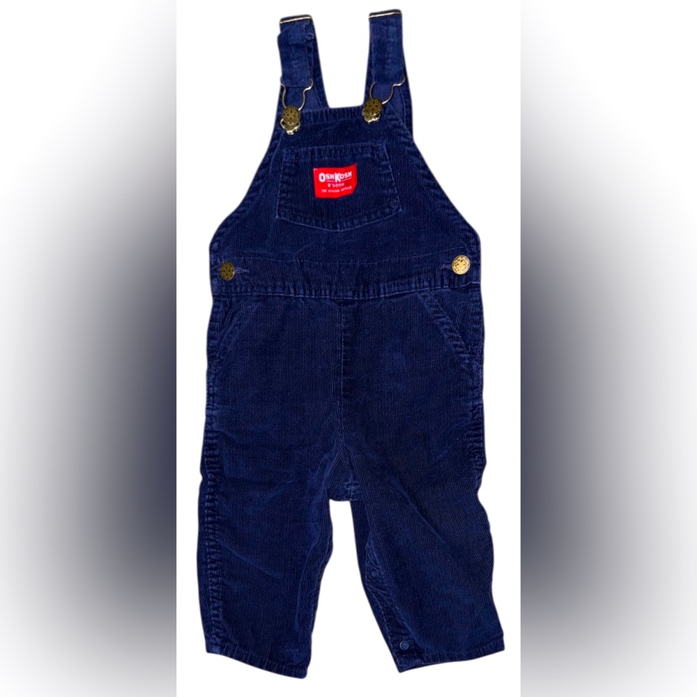 Vintage OshKosh B'gosh Blue cord Overalls Classic 18 months